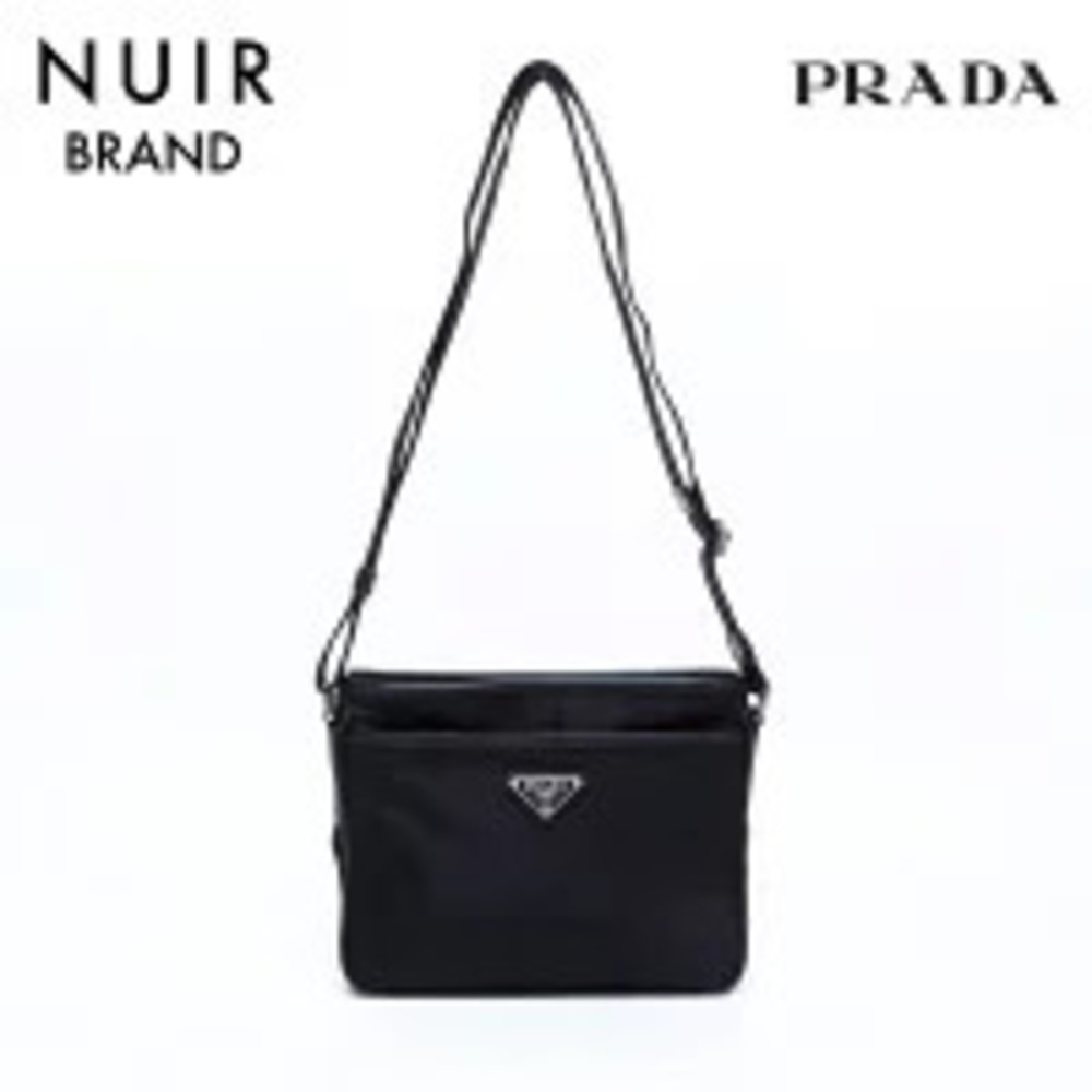 Prada Shoulder Bag Triangle Logo Black